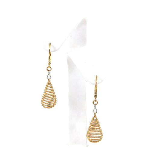 14K Gold Teardrop Earrings - HK Jewels