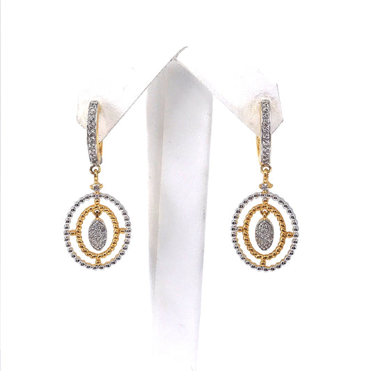 Gold Plated Sterling Silver Oval Earrings - HK Jewels