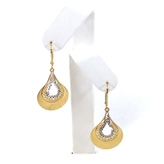 14K Gold Teardrop Earrings - HK Jewels