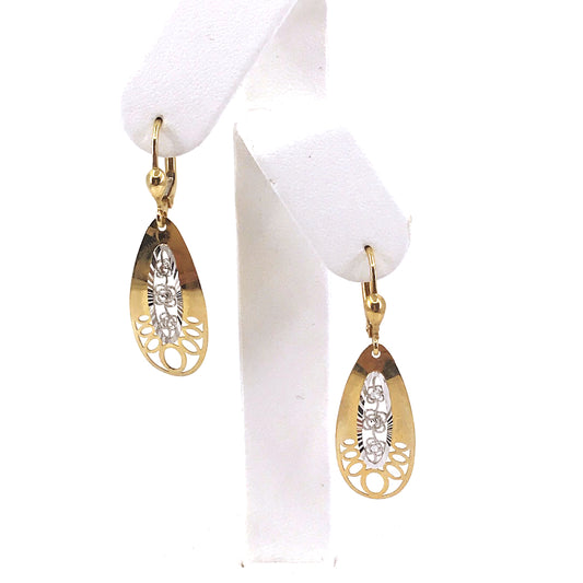 14K Gold Teardrop Earrings - HK Jewels