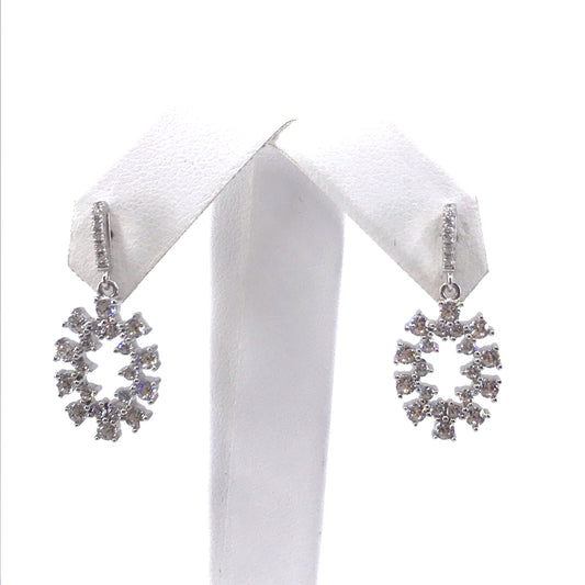 Sterling Silver Oval Earrings - HK Jewels