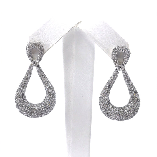 Sterling Silver Teardrop Earrings - HK Jewels