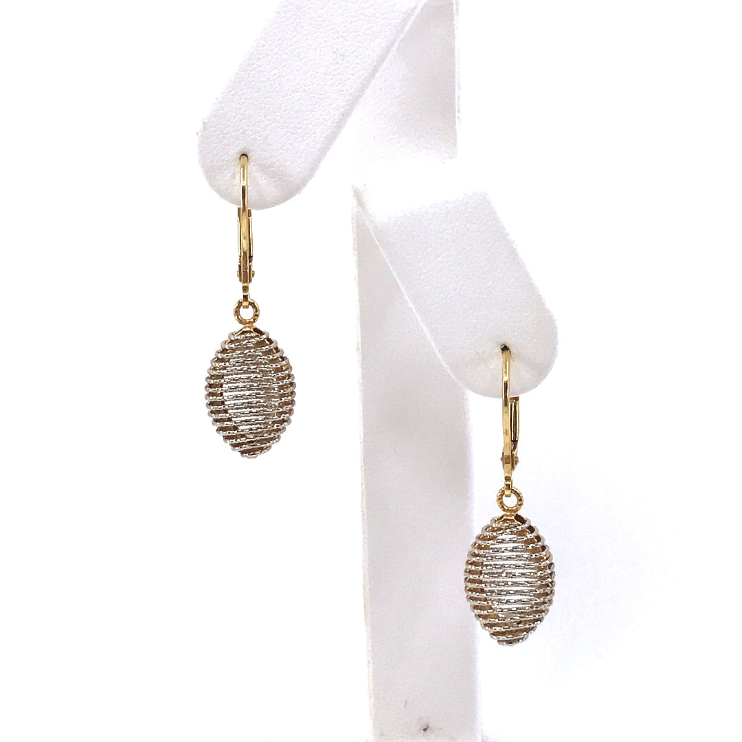 14K Gold Marquis-Shaped Earrings - HK Jewels
