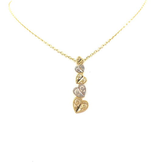 14K Gold Heart Pendant - HK Jewels