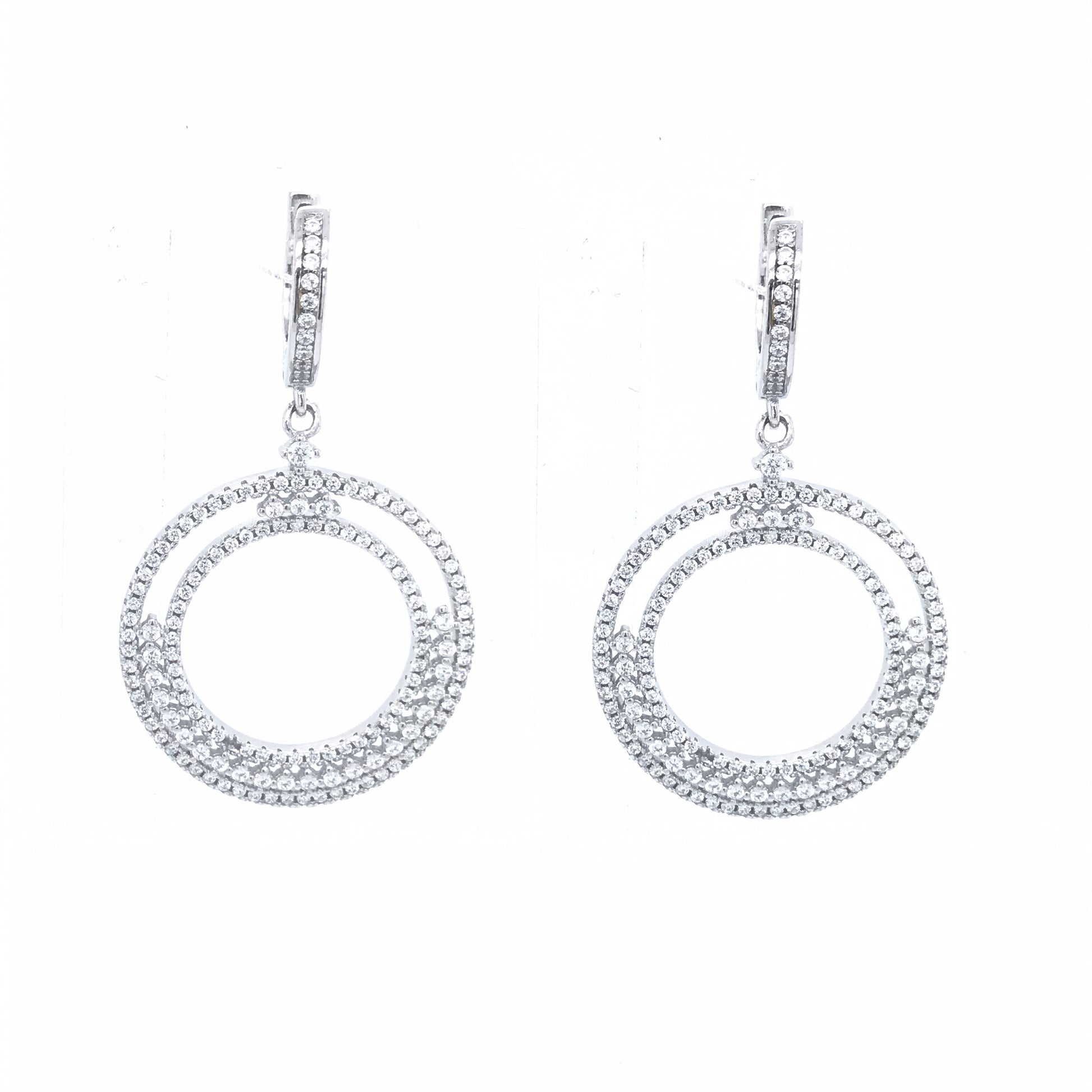 Sterling Silver Circle Earrings - HK Jewels