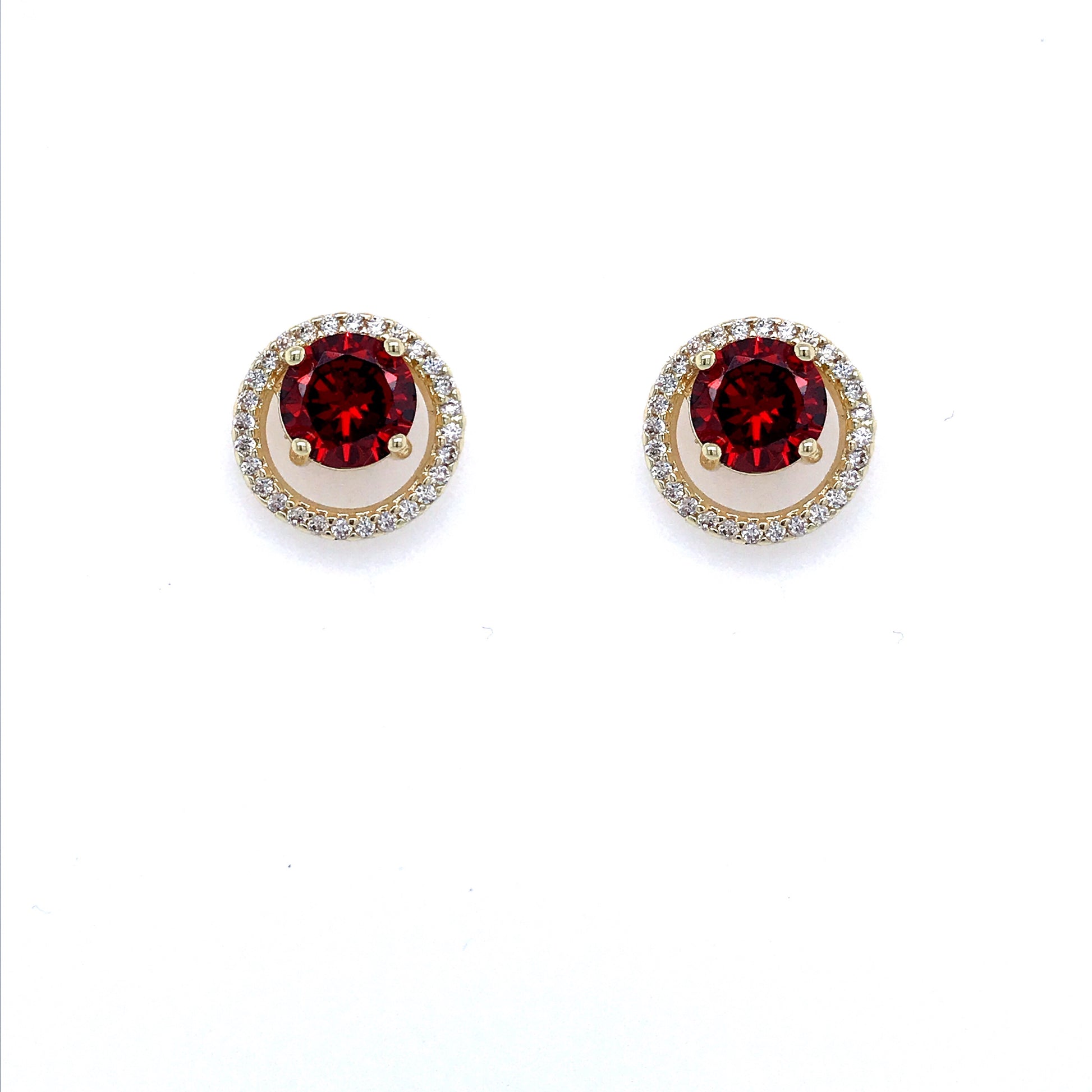Surgical Steel Red Stone Studs - HK Jewels