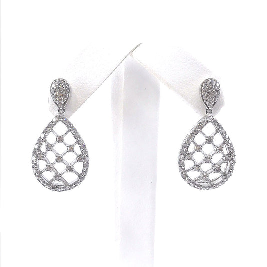 Sterling Silver Teardrop Earrings - HK Jewels