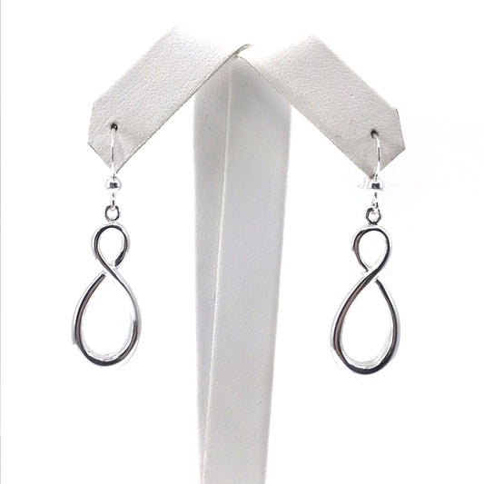 Sterling Silver Figure Eight Earrings - HK Jewels