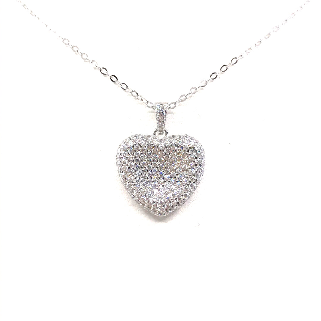 Sterling Silver Heart Pendant - HK Jewels