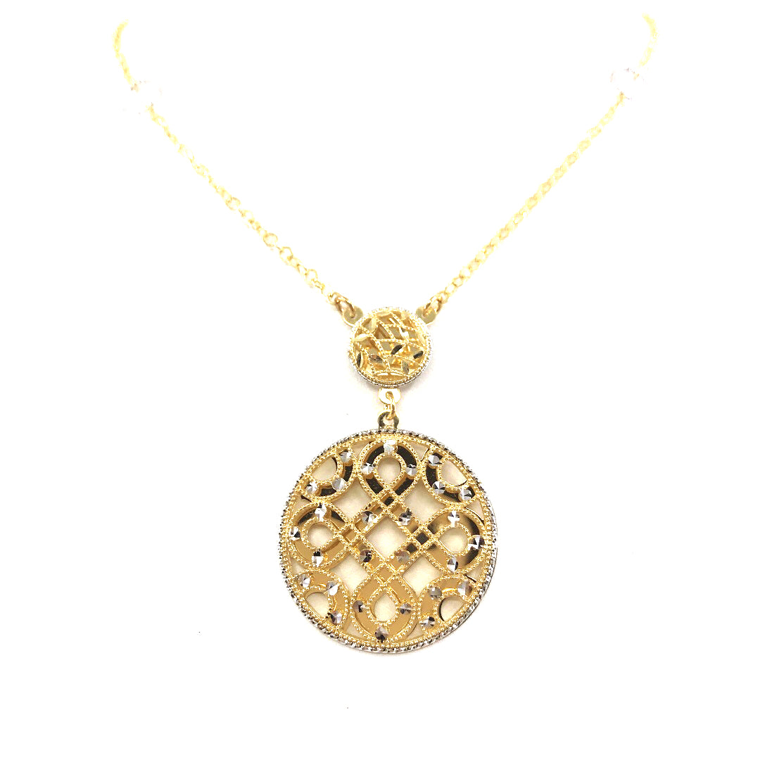 14K Gold Circle Necklace - HK Jewels