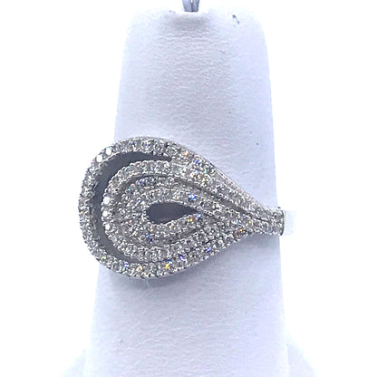 Sterling Silver Teardrop Ring - HK Jewels
