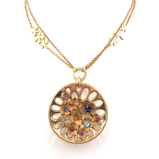 14K Gold Circle Necklace - HK Jewels