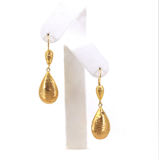 14K Gold Teardrop Earrings - HK Jewels