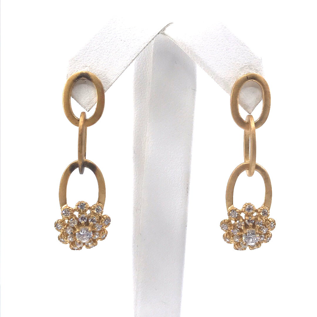 Sterling Silver Link Earrings - HK Jewels