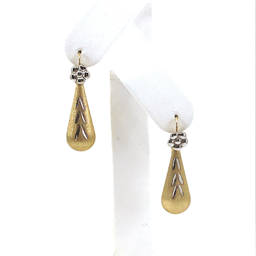 Gold Teadrop Earrings - HK Jewels
