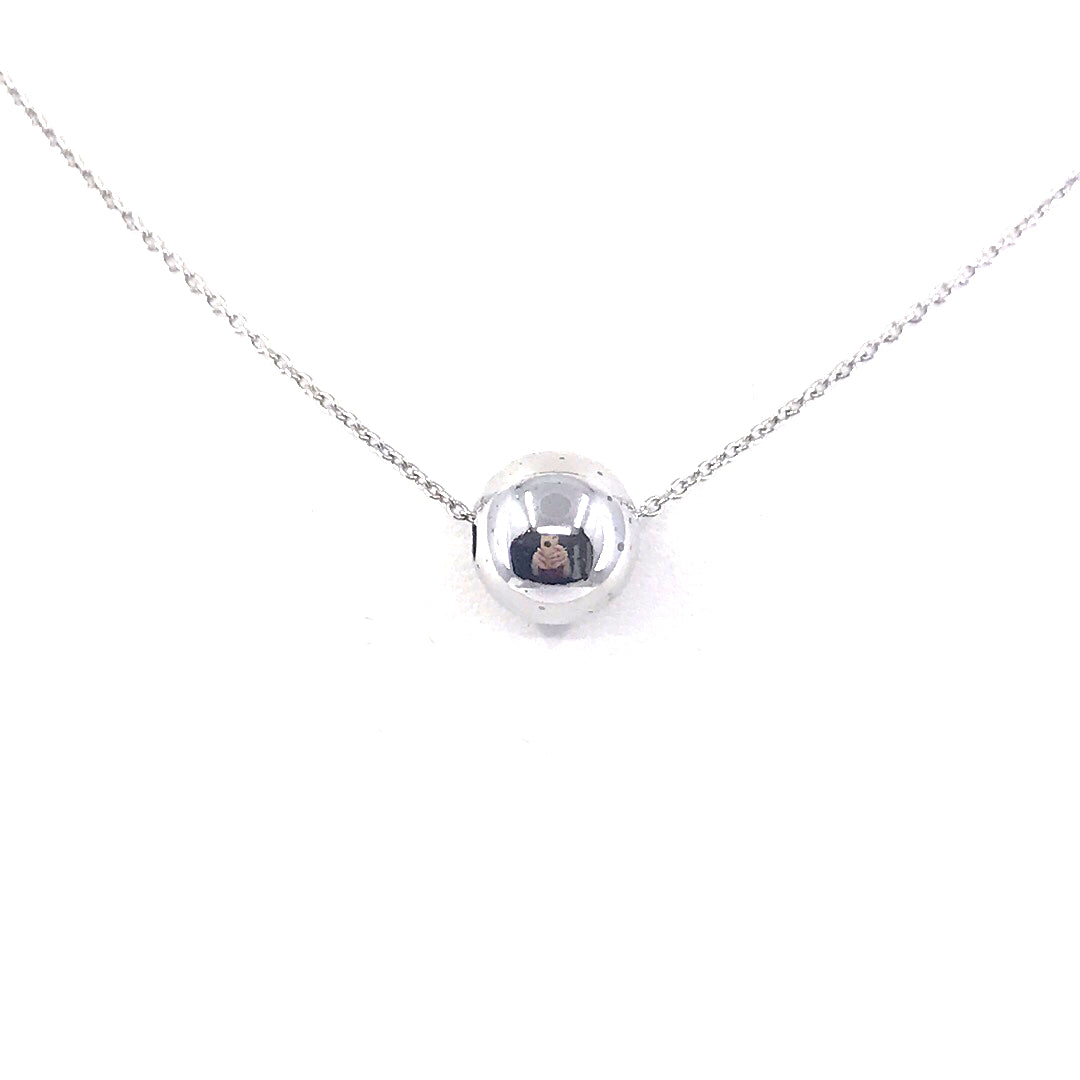 Sterling Silver Ball Necklace - HK Jewels