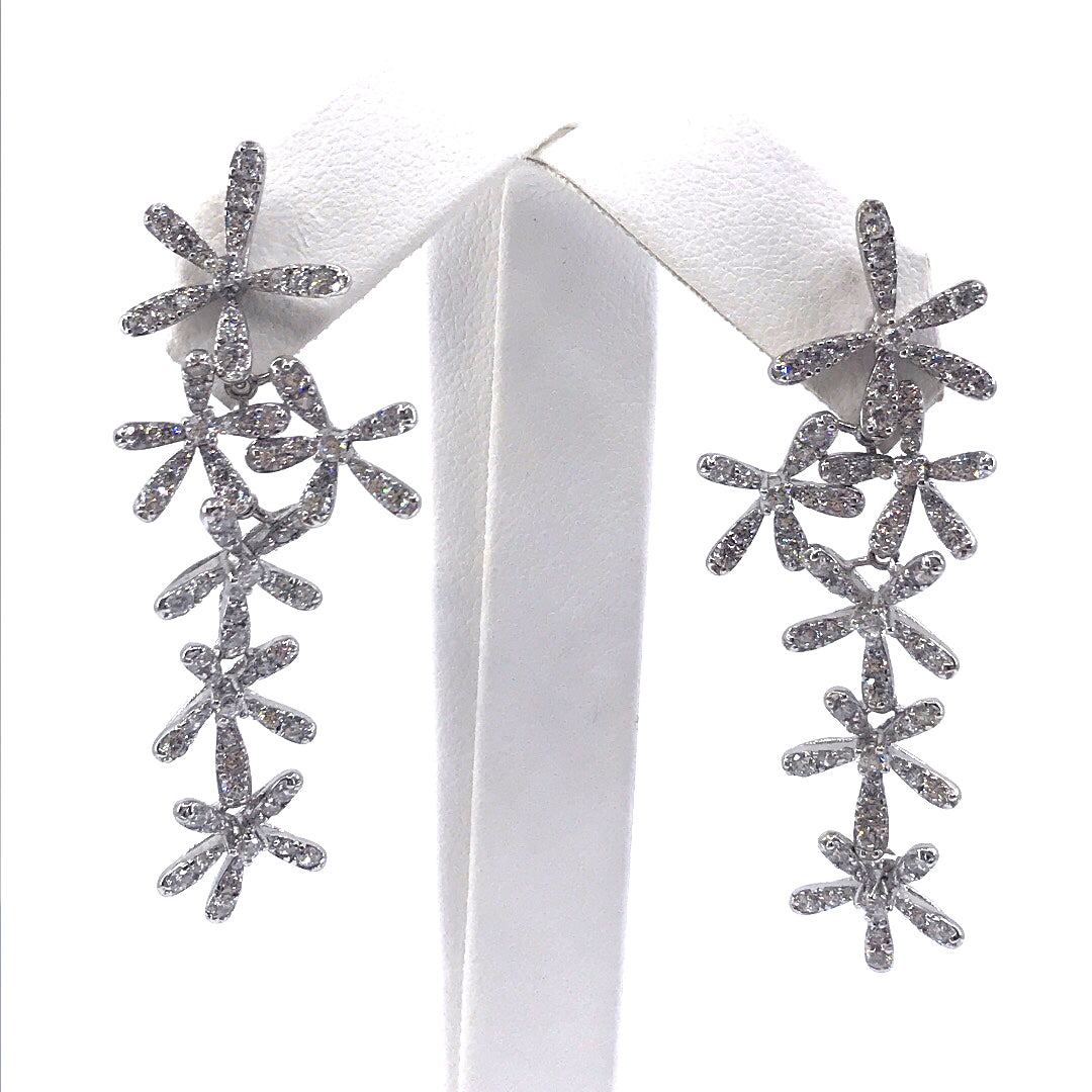 Sterling Silver Flower Earrings - HK Jewels