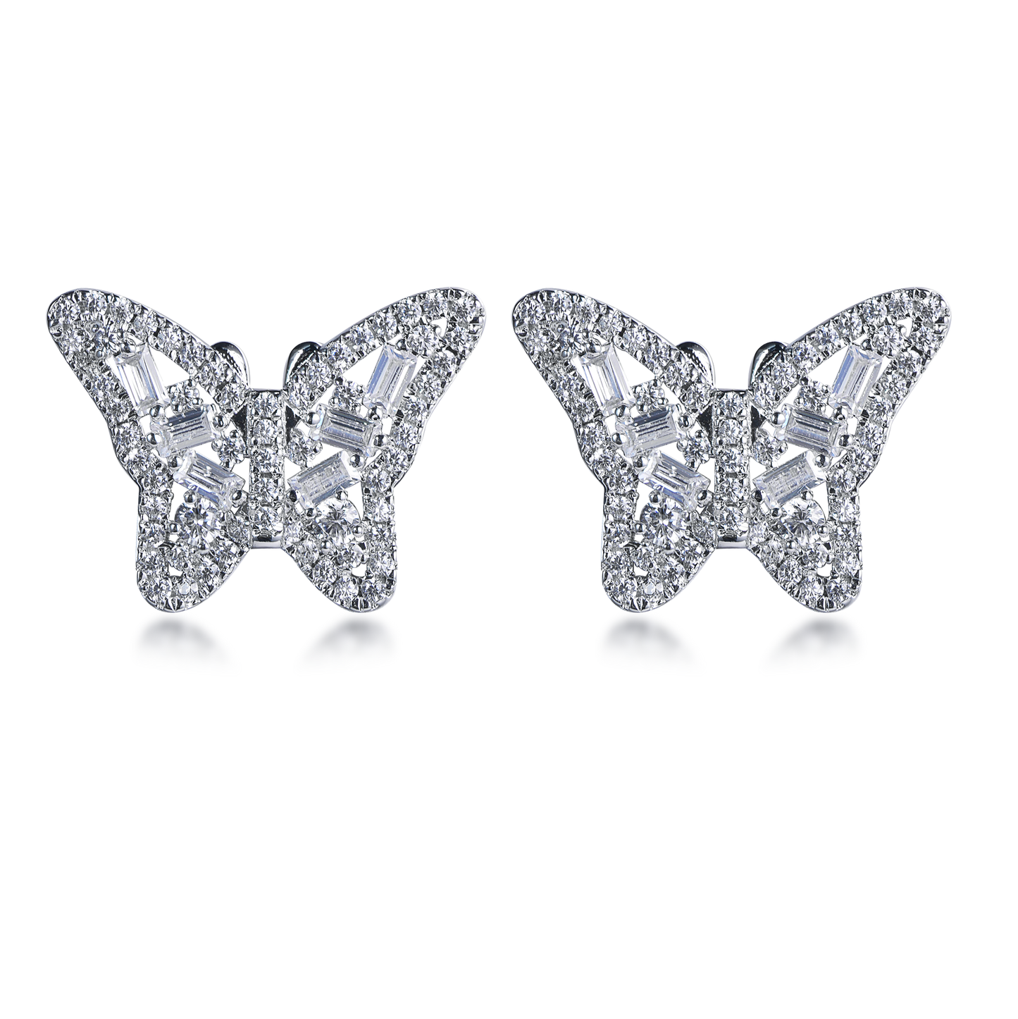 Sterling Silver Butterfly Studs - HK Jewels