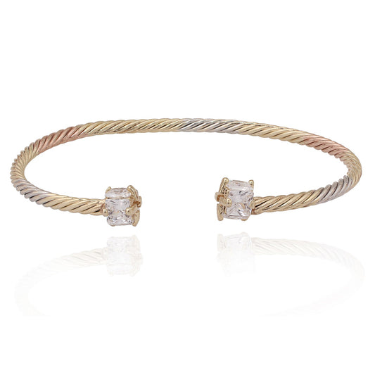 Flexy Rope Tricolor Bangle Bracelet - HK Jewels