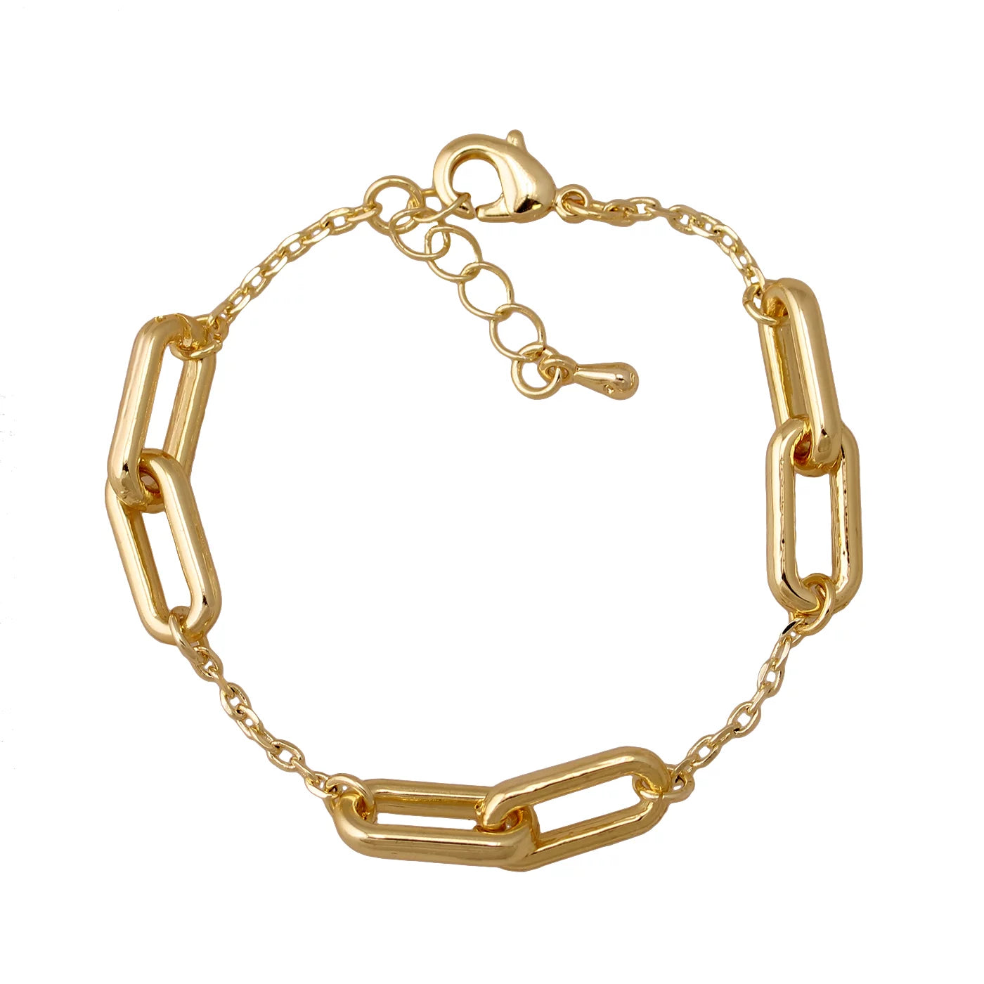Cut-in Paperclip Link Bracelet - HK Jewels