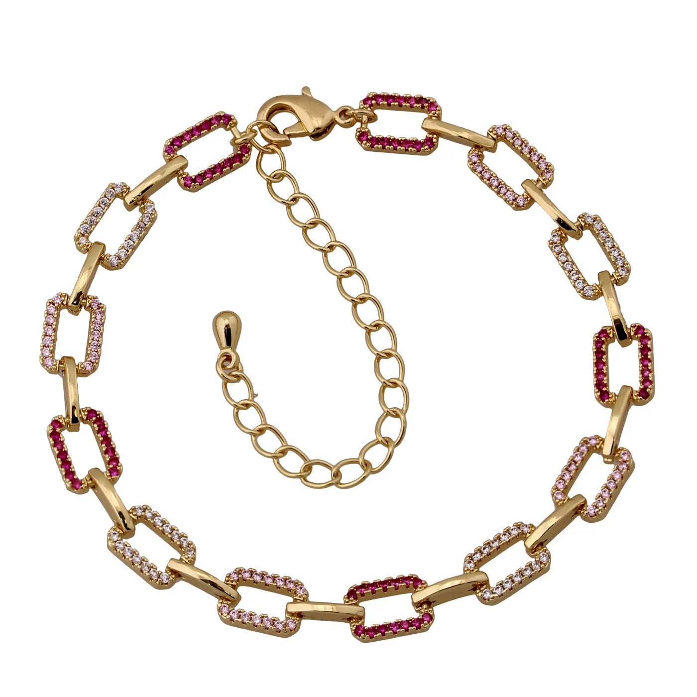 Fine CZ Rectangles Bracelet - HK Jewels