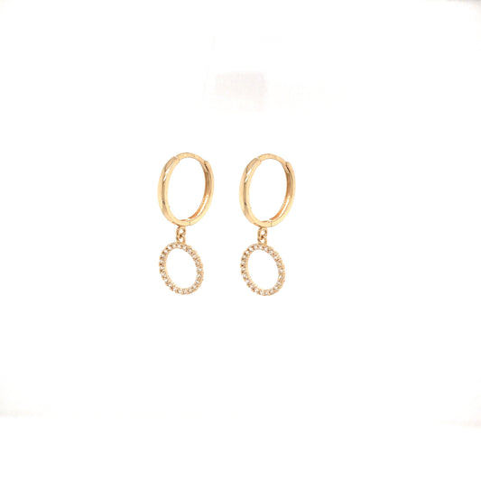 14k Small Circle Earrings - HK Jewels