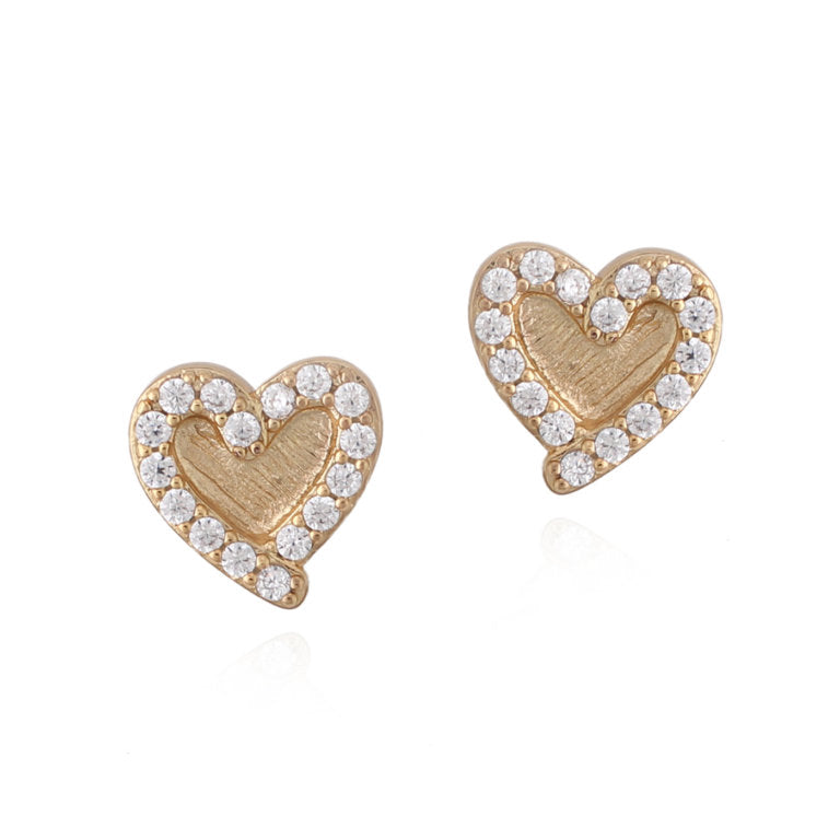 Surgical Steel Heart Stud Earrings - HK Jewels