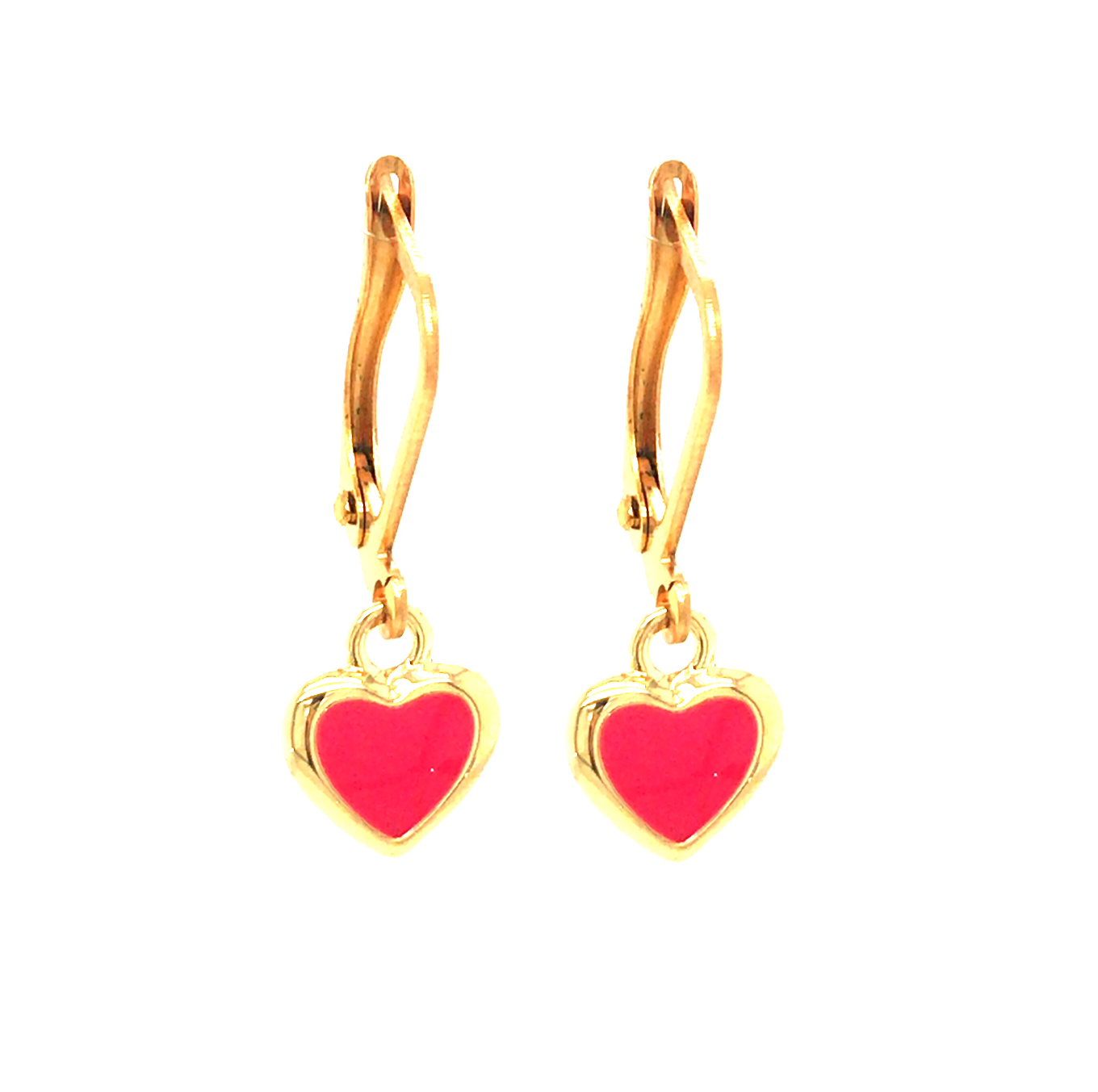 Surgical Steel Tiny Solid Enamel Heart Earring - HK Jewels