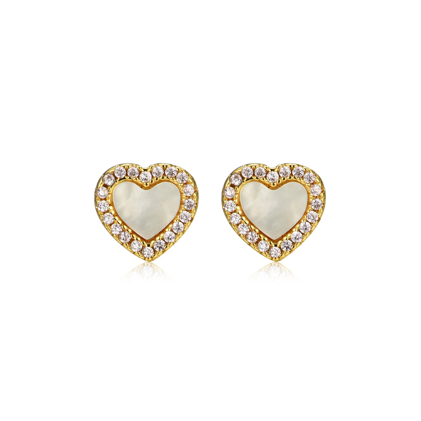 Gold Plated Surgical Steel Pretty and Colorful Heart Dangle or Stud Earrings