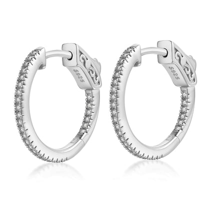 20mm Round Hoop Earrings with 1mm CZs - HK Jewels