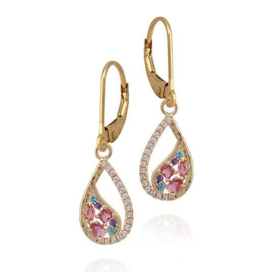 Surgical Steel Multicolor Saratoga Teardrop Earring - HK Jewels