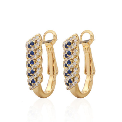 CZ Swish Huggie Earring - HK Jewels