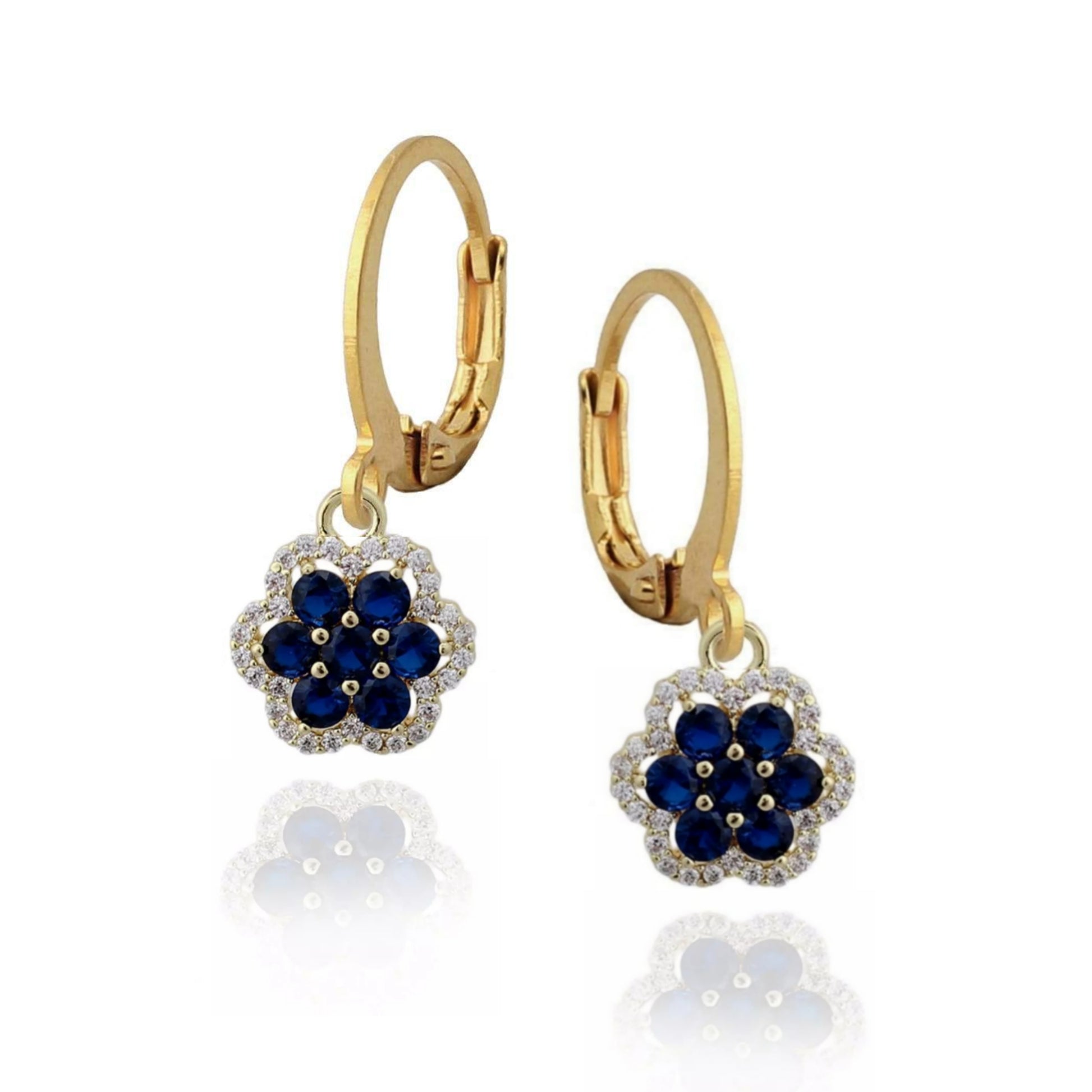 Seven Stone Flower Earring - HK Jewels