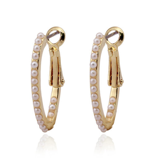 Pearl Huggie Earring - HK Jewels