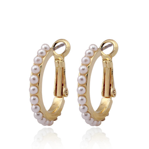 Pearl Huggie Earring - HK Jewels