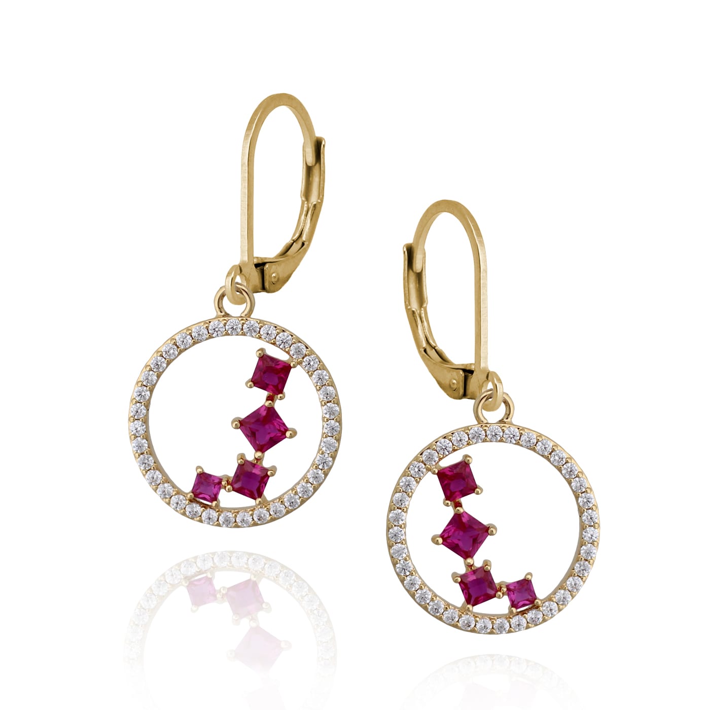 Tumbling Stones in Circle Earring - HK Jewels