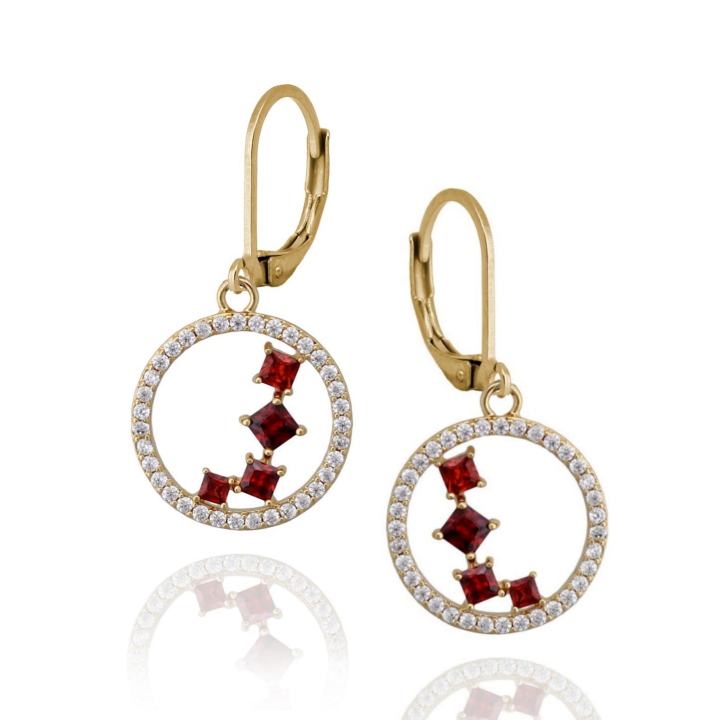 Tumbling Stones in Circle Earring - HK Jewels