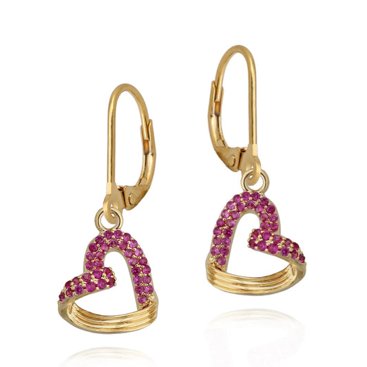 Sideways Looped Heart Earring - HK Jewels