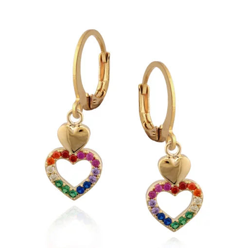 Surgical Steel Stacked Heart Earrings - HK Jewels