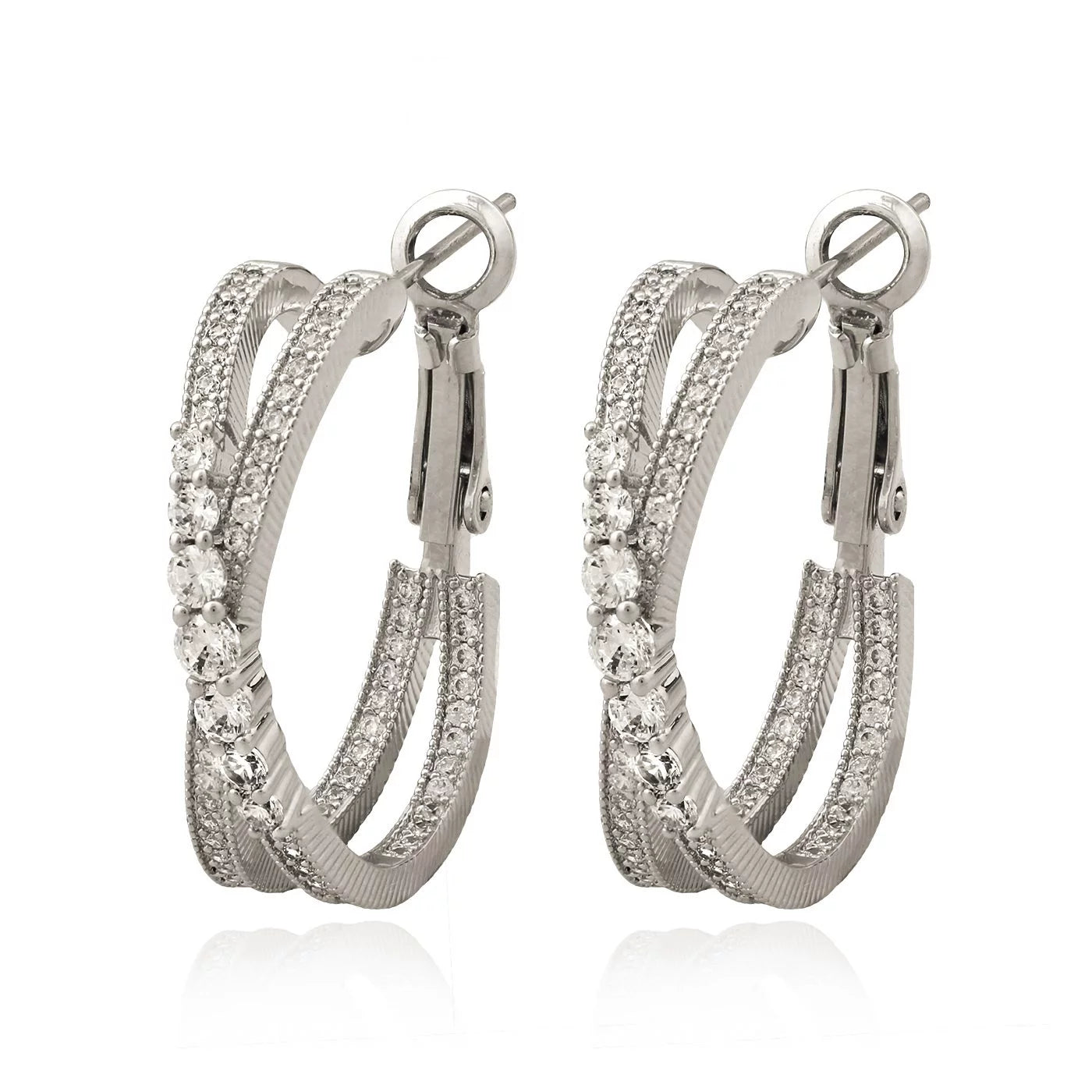 Criss-Cross Huggie Earring - HK Jewels