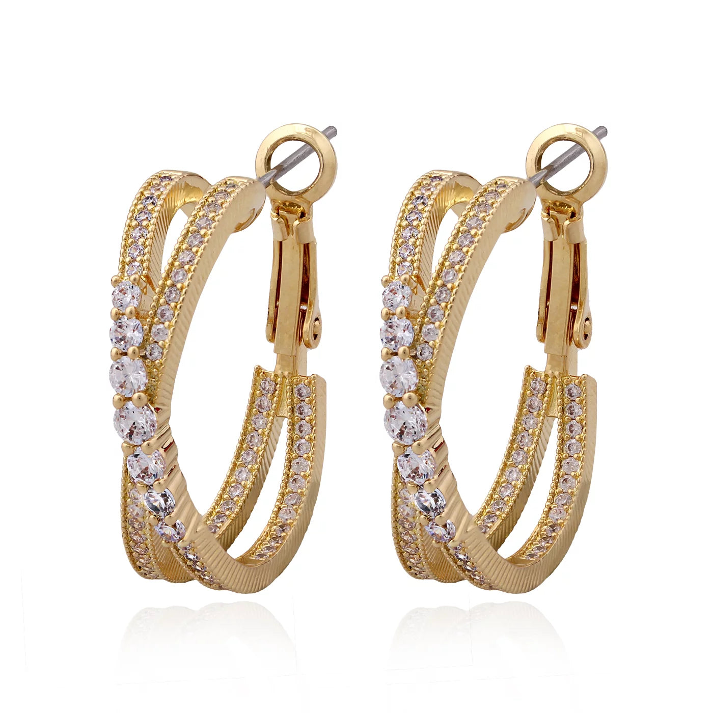 Criss-Cross Huggie Earring - HK Jewels