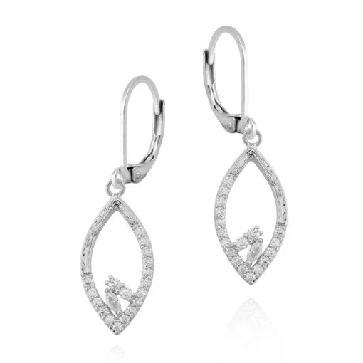 Surgical Steel Long Leaf-Shape Earring - HK Jewels