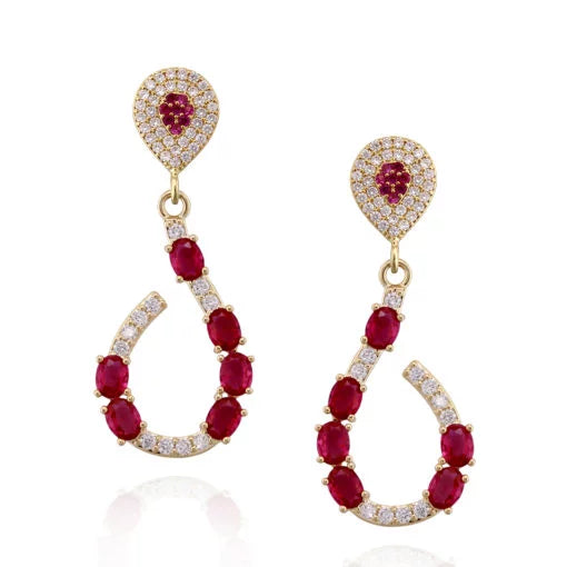 Surgical Steel Dotted Open Teardrop Earring - HK Jewels