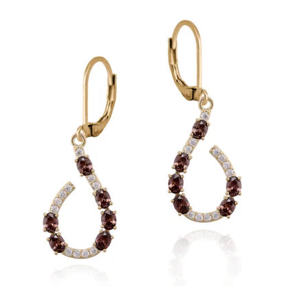 Surgical Steel Dotted Open Teardrop Earring - HK Jewels