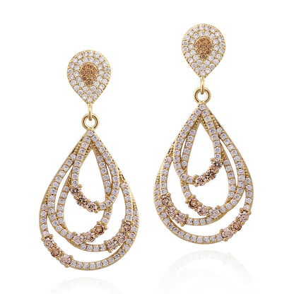 Surgical Steel CZ Teardrop Pileup Earring - HK Jewels