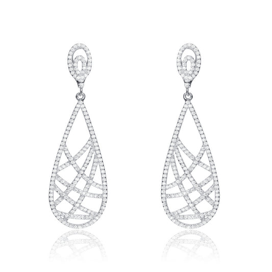 Sterling Silver Teardrop Earrings - HK Jewels