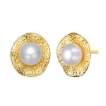 Sterling Silver Pearl Stud Earring - HK Jewels
