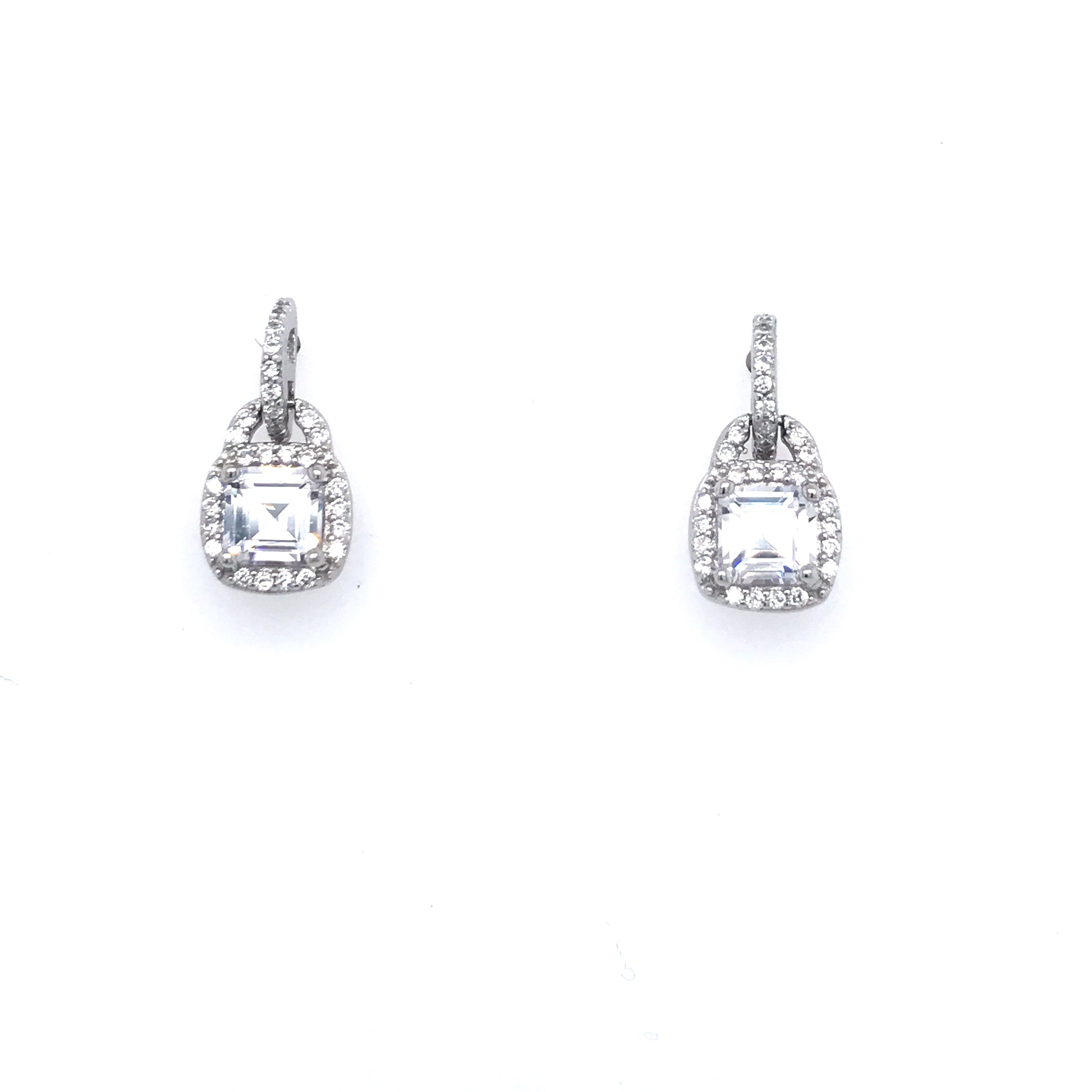 Sterling Silver Square Earrings - HK Jewels