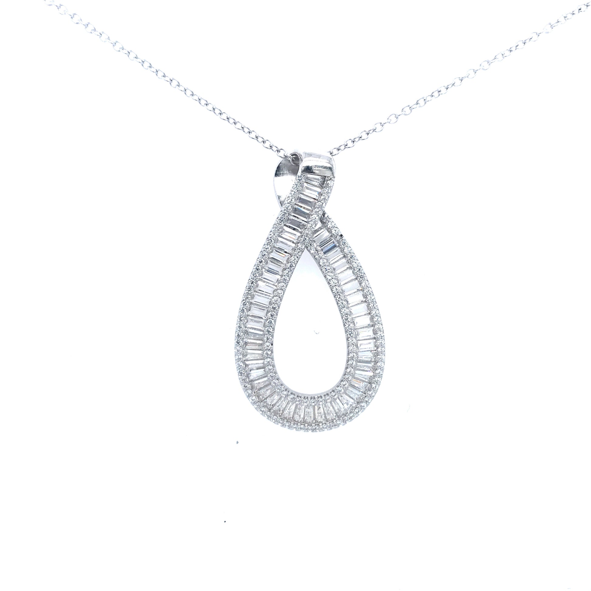 Sterling Silver Teardrop Pendant - HK Jewels