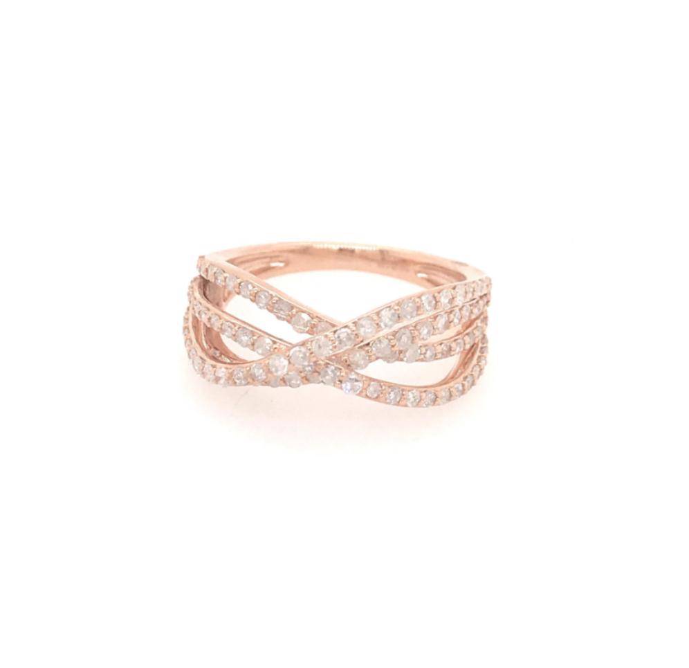 14k Rose Gold Micropave Ring - HK Jewels